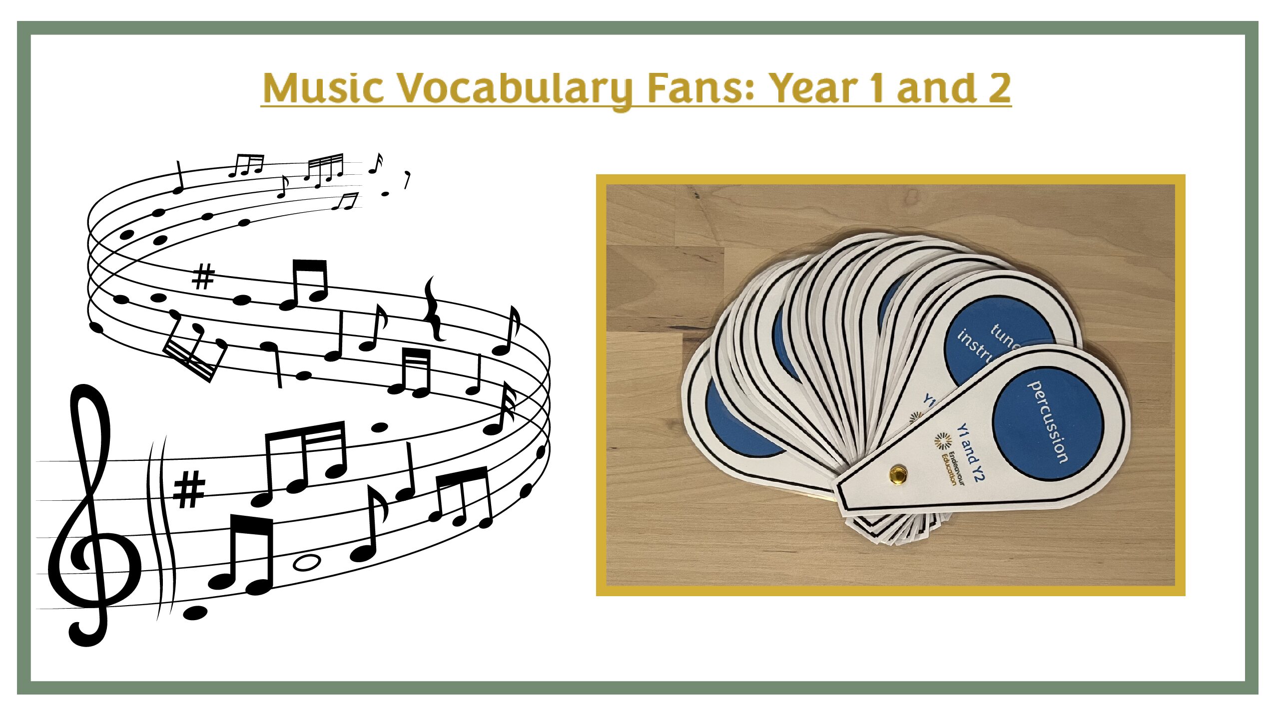 Music Vocabulary Fan: Yr1 and Yr2