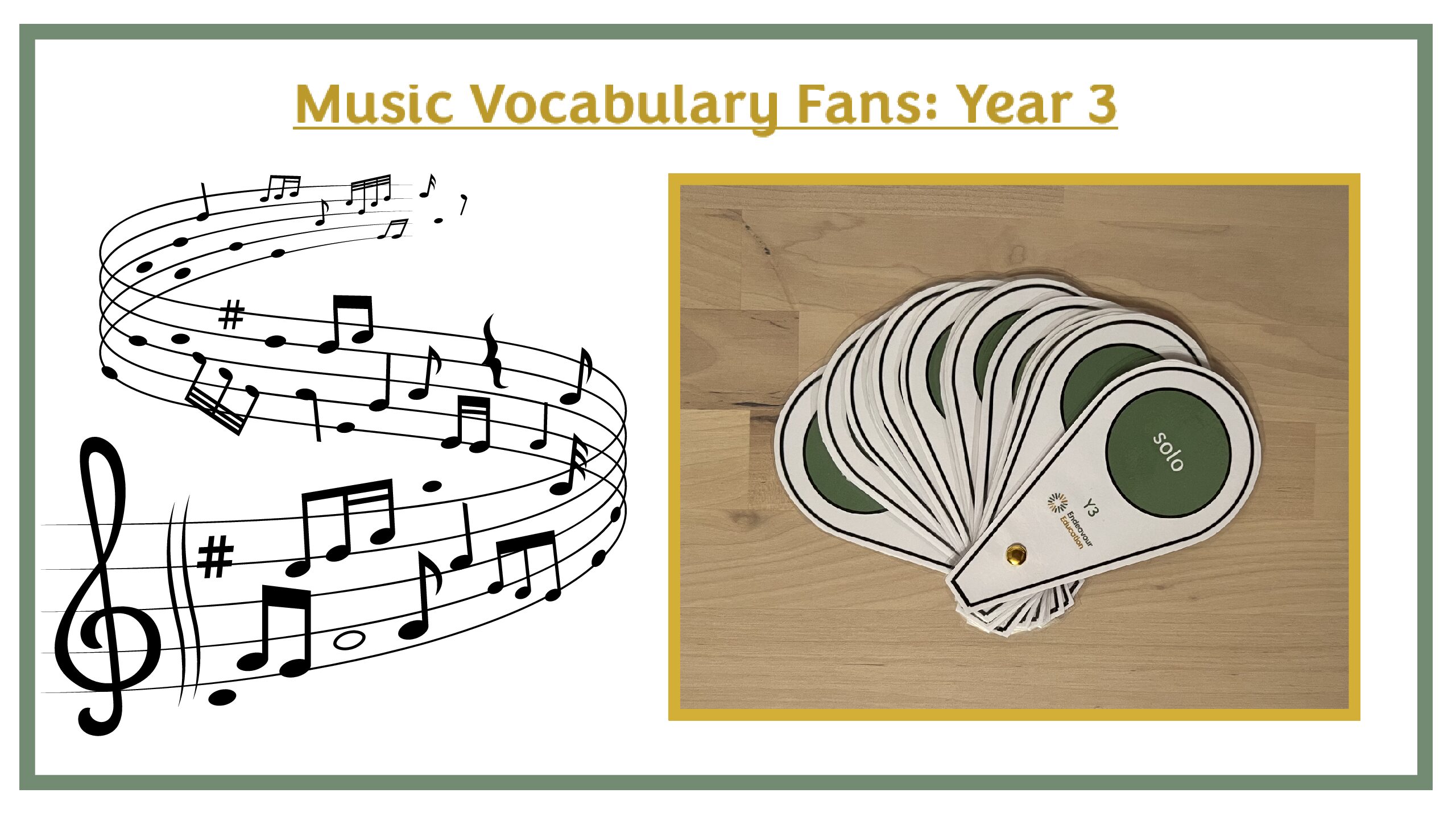 Music Vocabulary Fan: Yr3