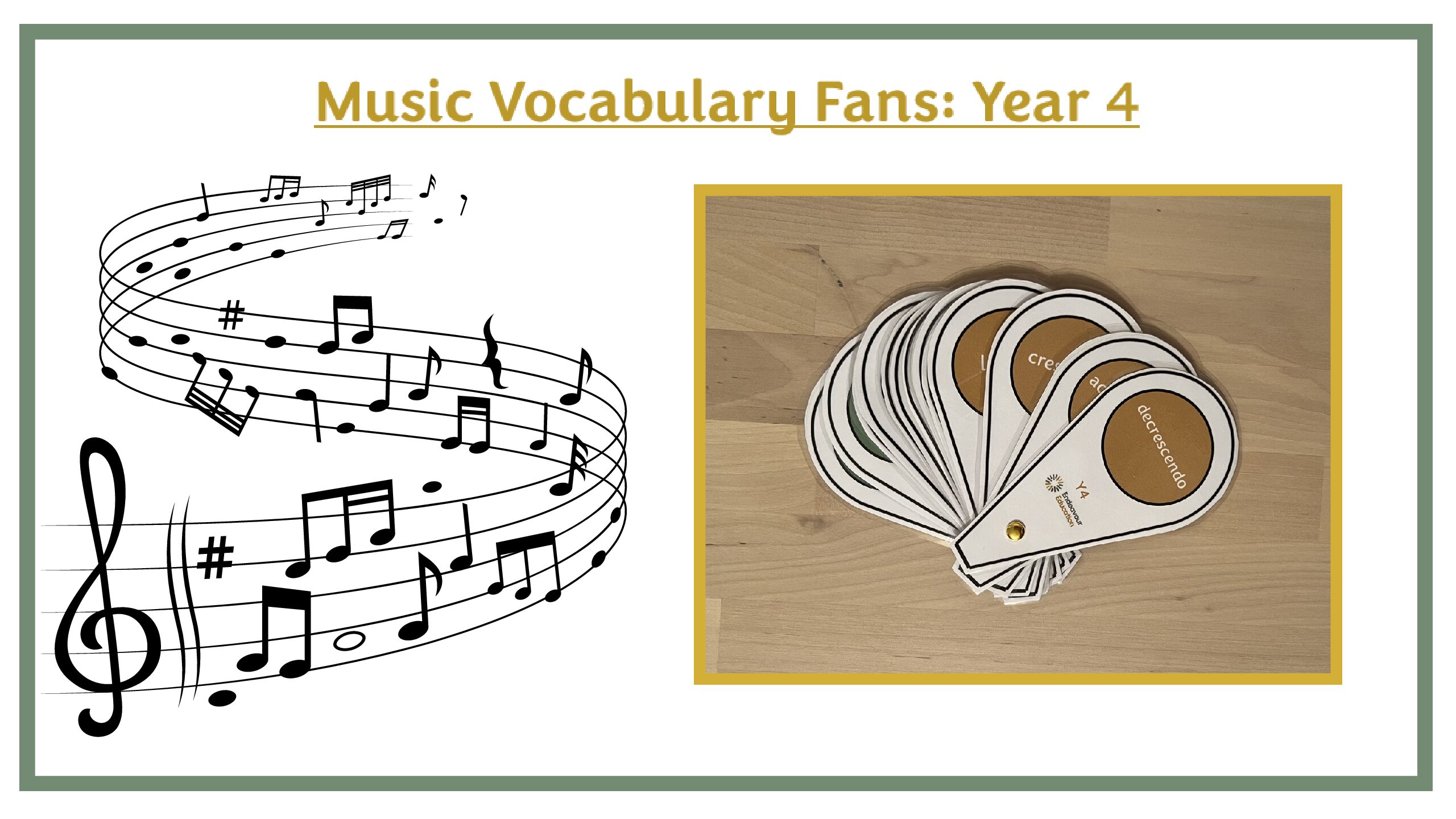 Music Vocabulary Fan: Yr4
