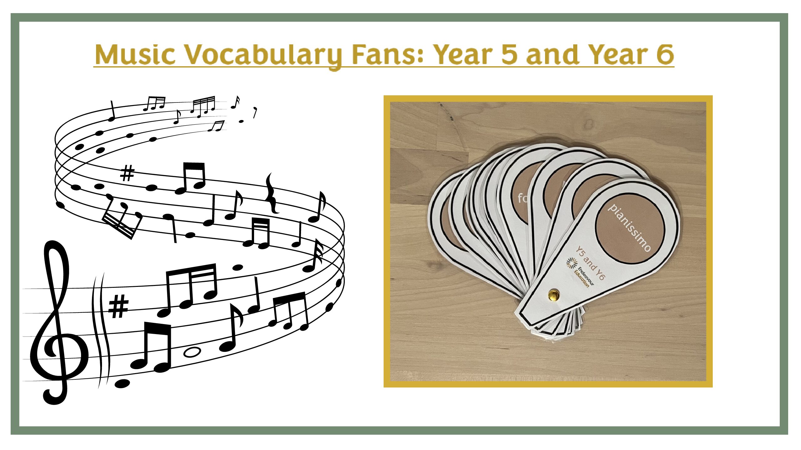 Music Vocabulary Fan: Yr5 and Yr6