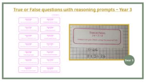 True of False Questions with Reasoning Prompts Year 3