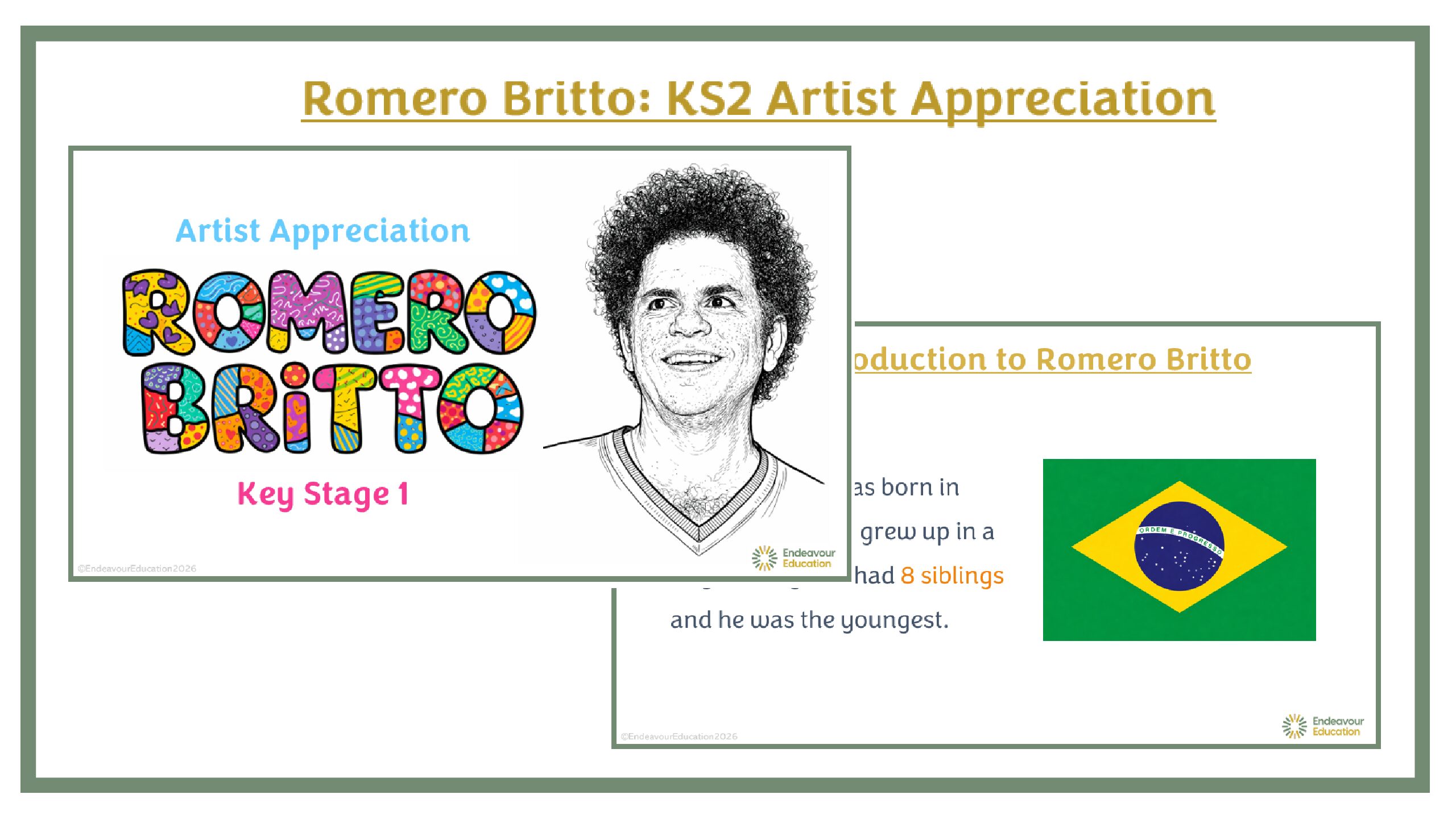 Romero Britto: KS1 Artist Appreciation