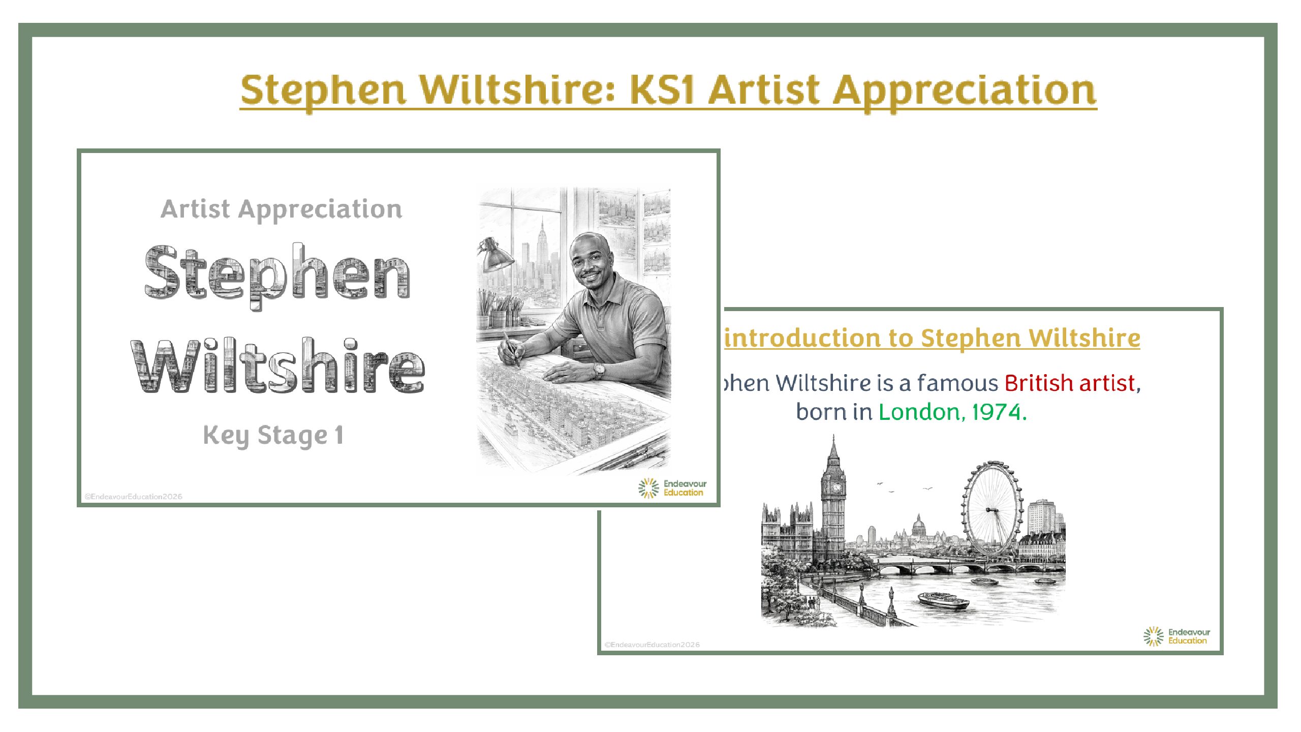 Stephen Wiltshire: KS1 Artist Appreciation