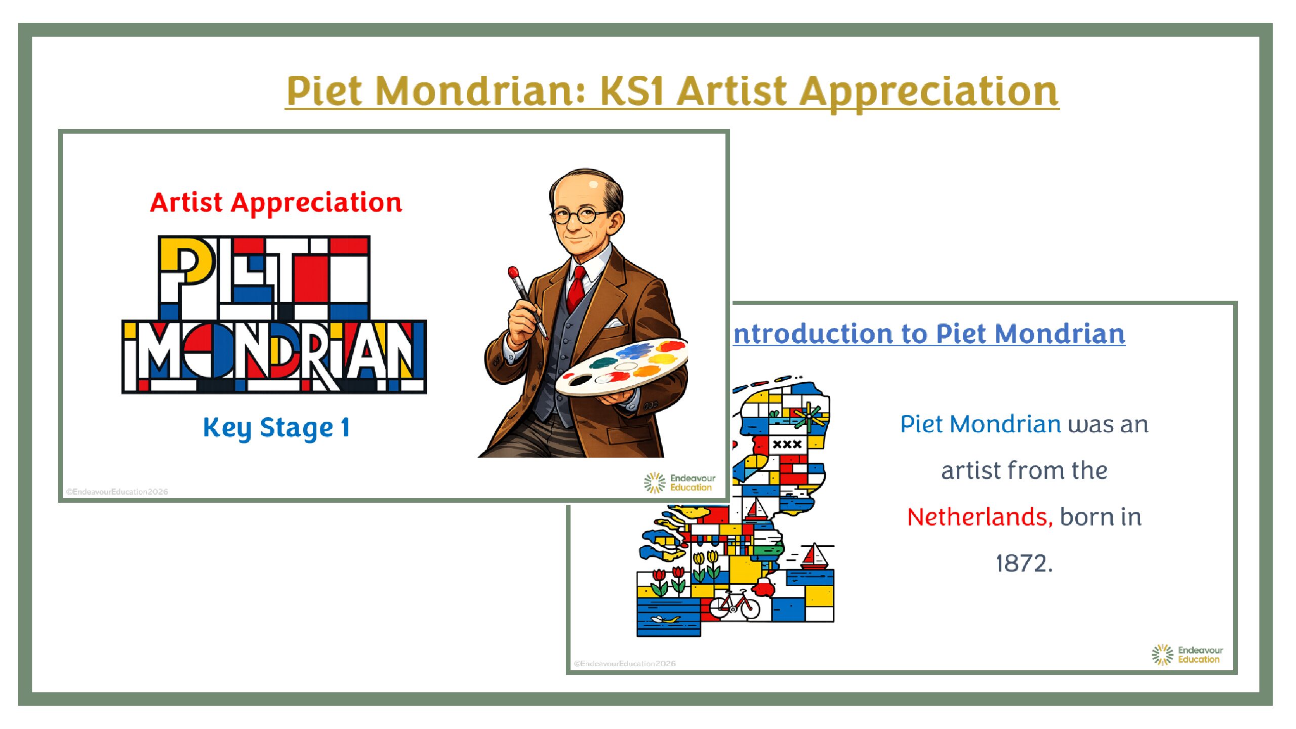 Piet Mondrian: KS1 Artist Appreciation
