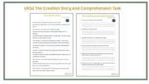 UKS2 The Creation Story and Comprehension Task
