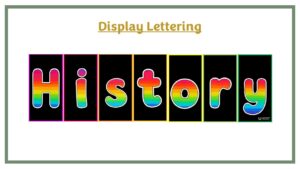 Display Lettering: History - Black