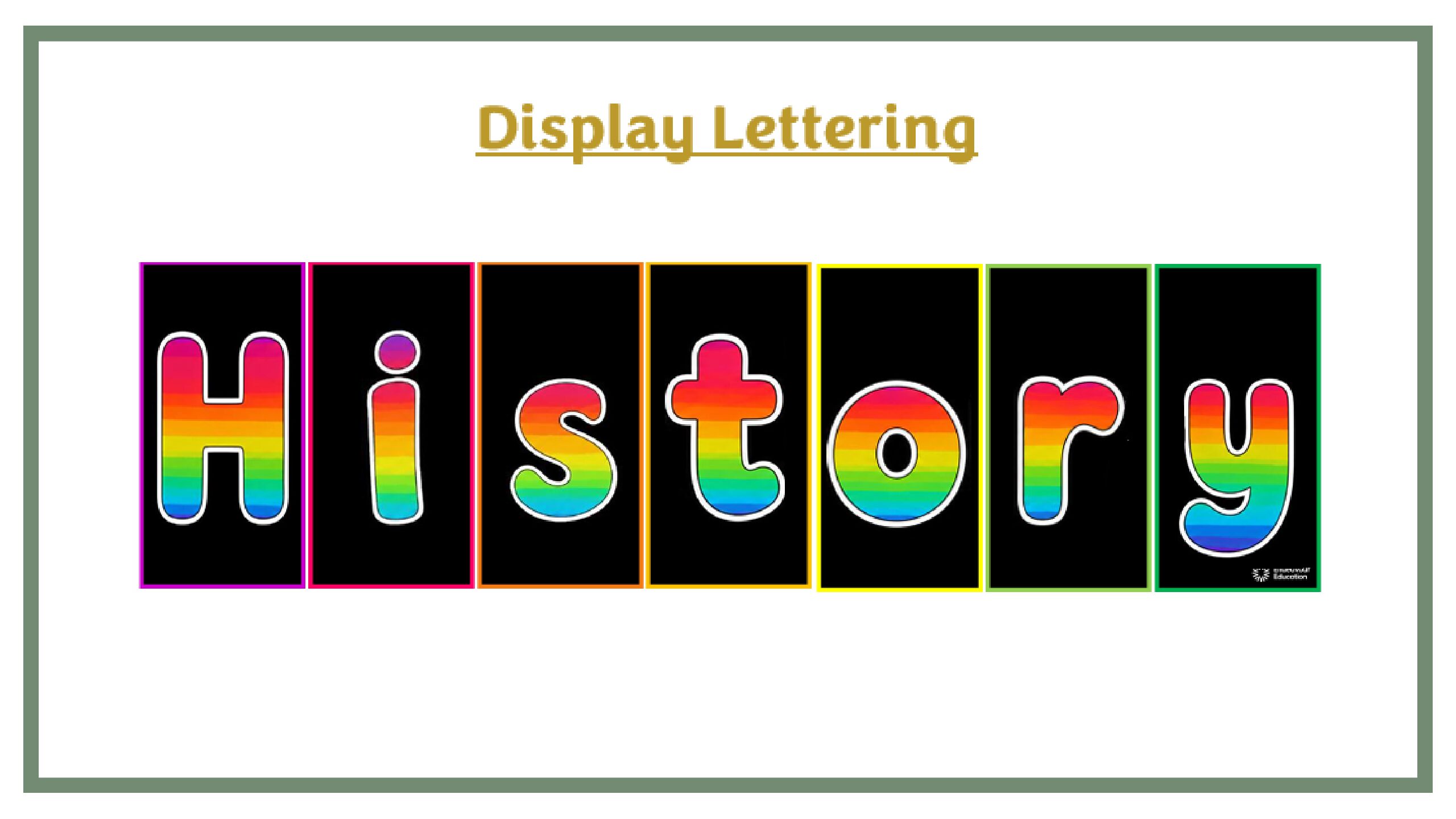 Display Lettering: History - Black