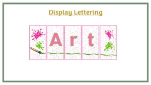Display Lettering: Art Pink & Green