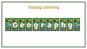 Display Lettering: Geography - Green