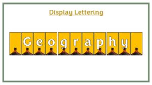 Display Lettering: Geography - Orange