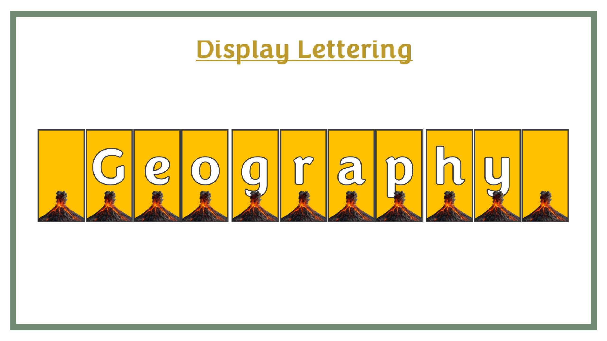 Display Lettering: Geography - Orange