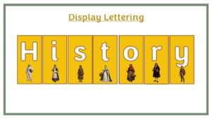 Display Lettering: History KS1 - Gold