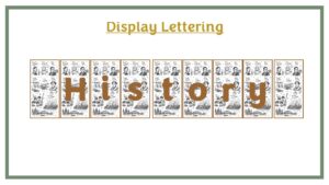 Display Lettering: History KS1 - B&W Images