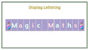 Display Lettering: Lilac Magic Maths