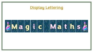 Display Lettering: Blue Magic Maths