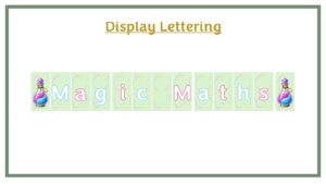 Display Lettering: Mint Green Magic Maths