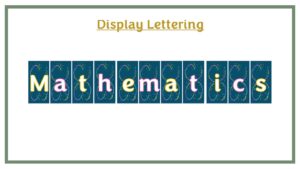 Display Lettering: Mathematics - Blue