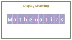 Display Lettering: Mathematics - Lilac