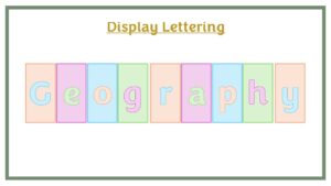 Display Lettering: Geography - Pastel
