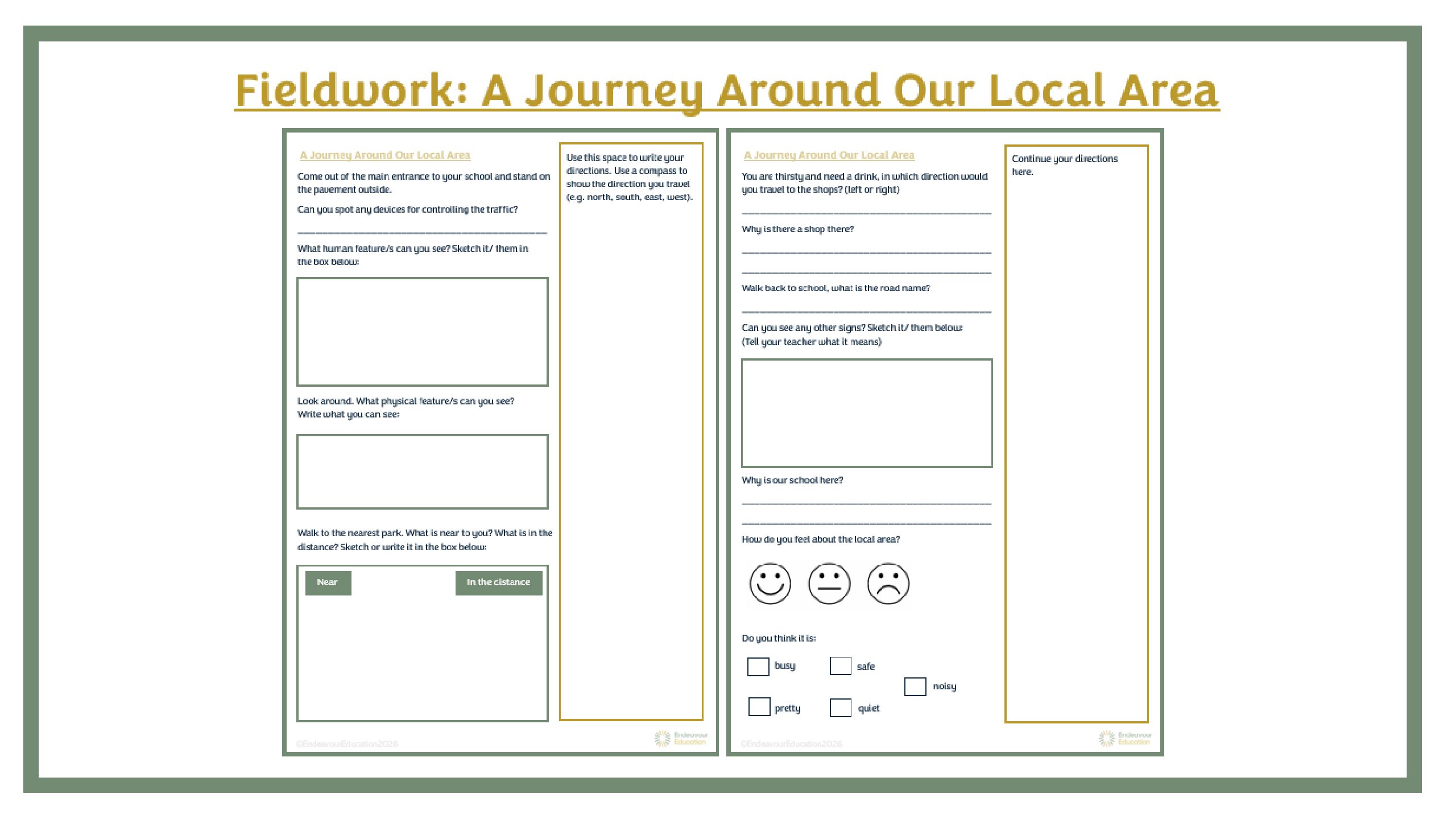 Fieldwork: KS1 A Journey Around Our Local Area