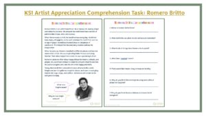 KS1 Comprehension Task: Romero Britto
