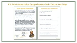 KS1 Comprehension Task: Vincent Van Gogh