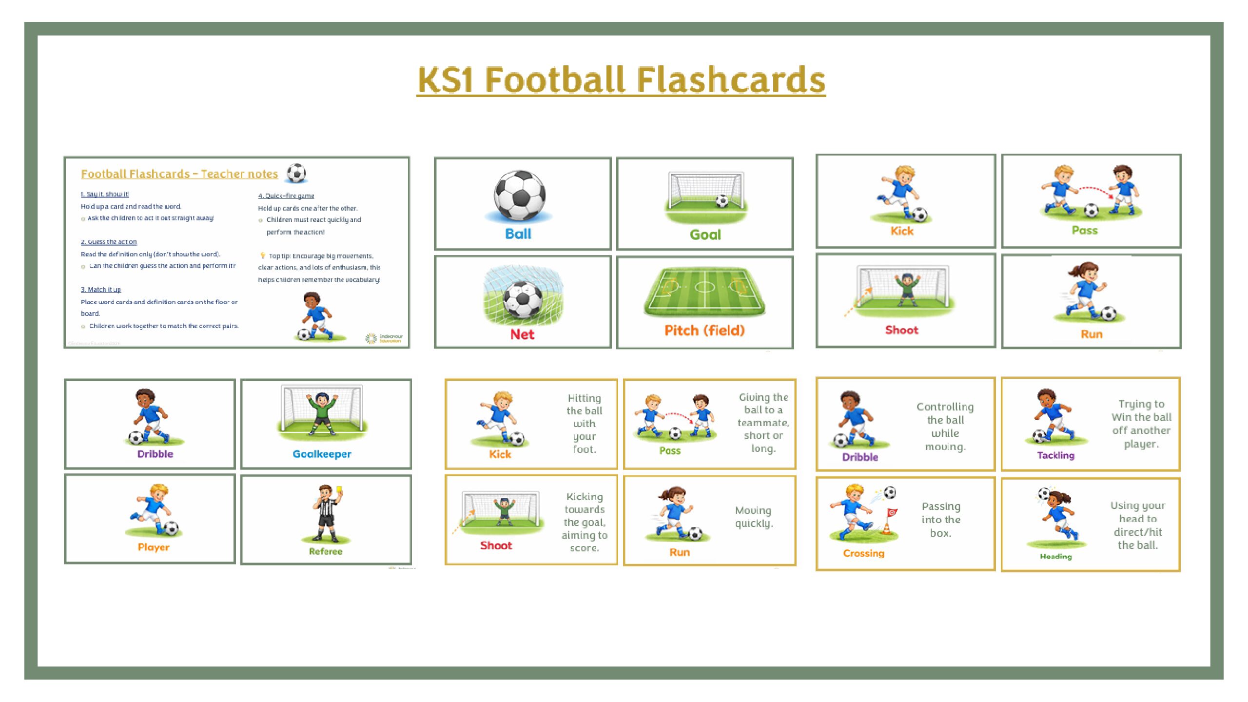 KS1 Football Flashcards