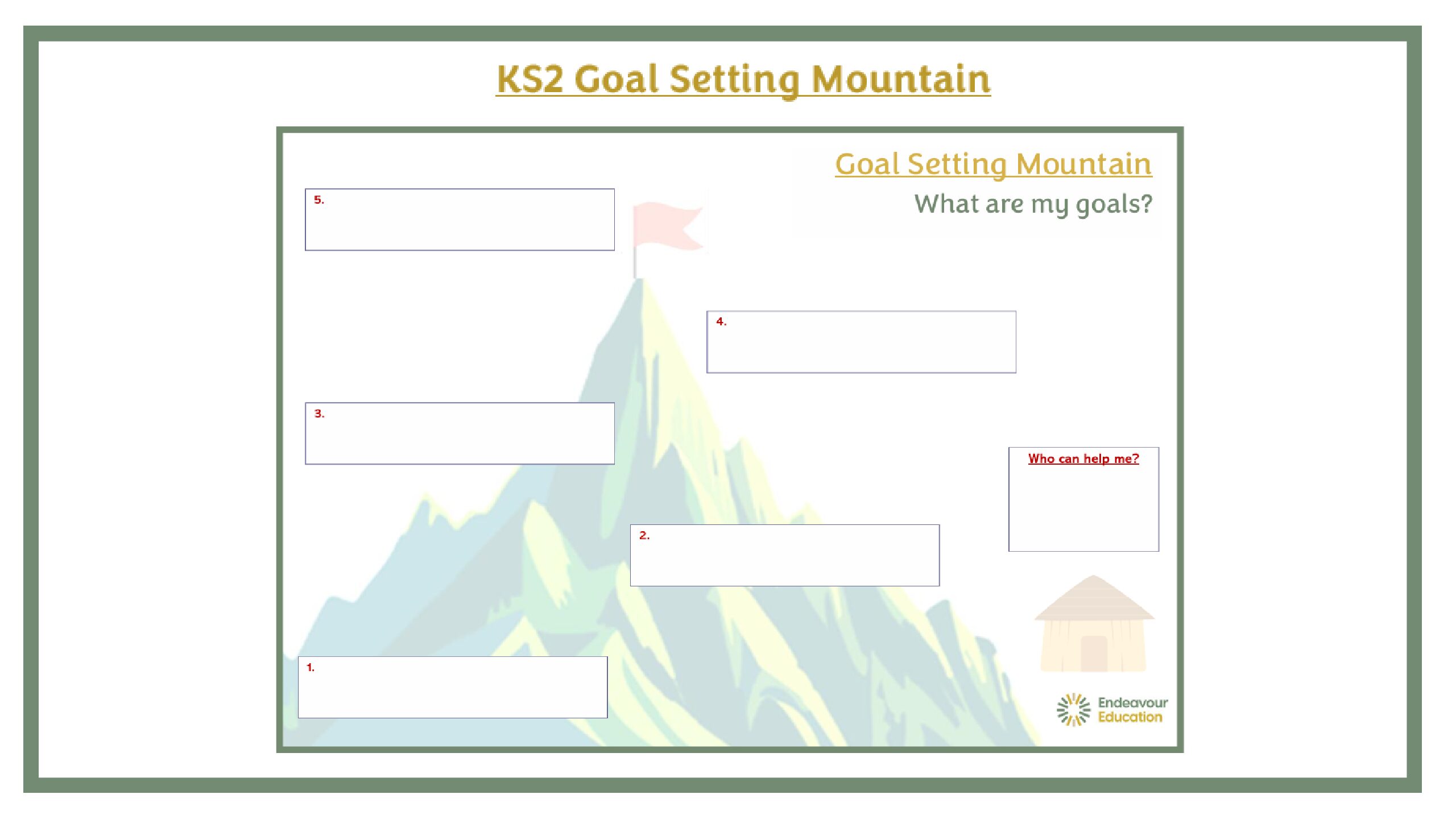 KS2 Goal Setting Mountain