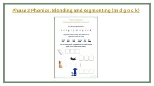 Phase 2 Phonics: Blending and Segmenting (m-d-g-o-c-k)