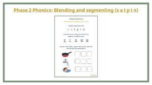 Phase 2 Phonics: Blending and Segmenting (s-a-t-p-i-n)