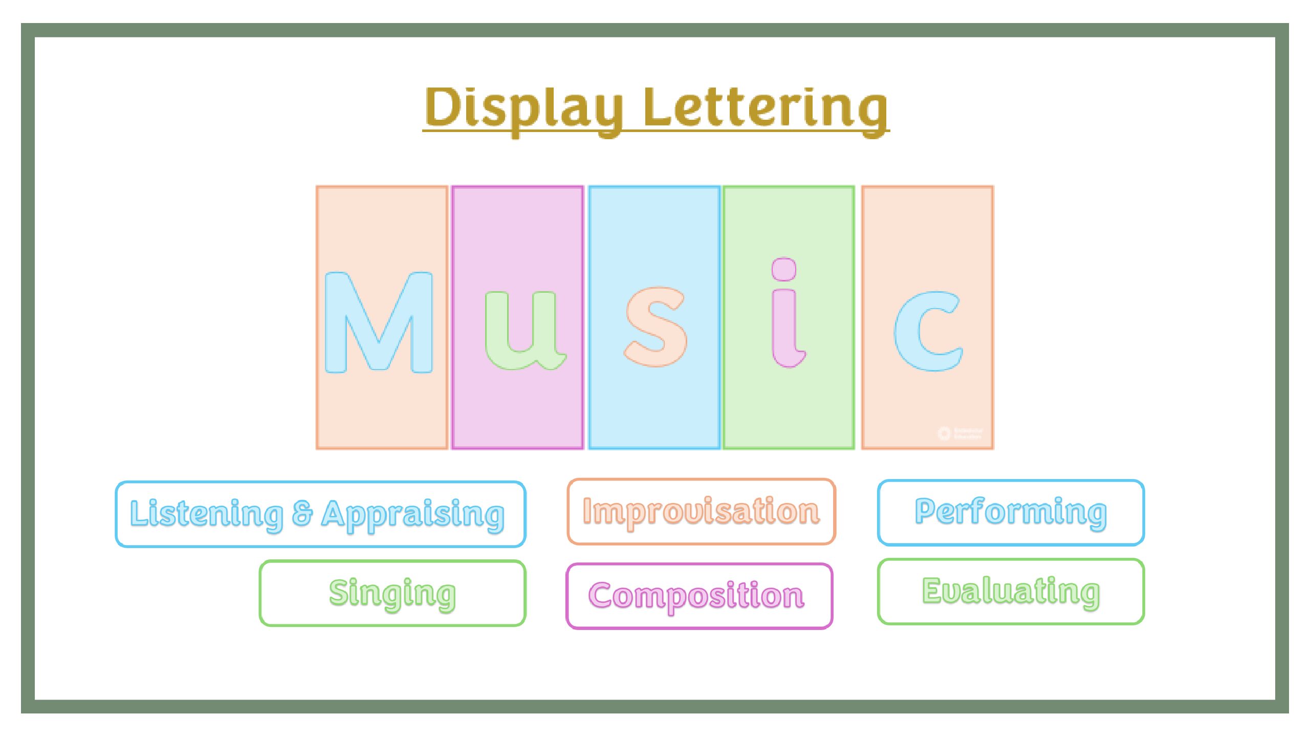 Display Lettering: Music - Pastel