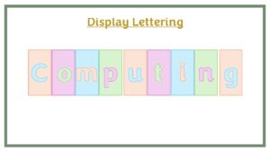 Display Lettering: Computing - Pastel