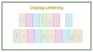 Display Lettering: Design & Technology - Pastel