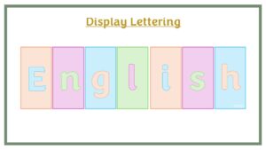 Display Lettering: English - Pastel