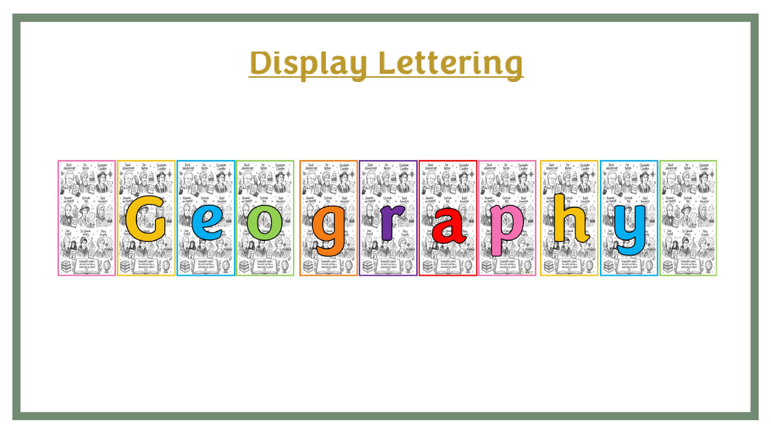 Display Lettering: Geography - Rainbows