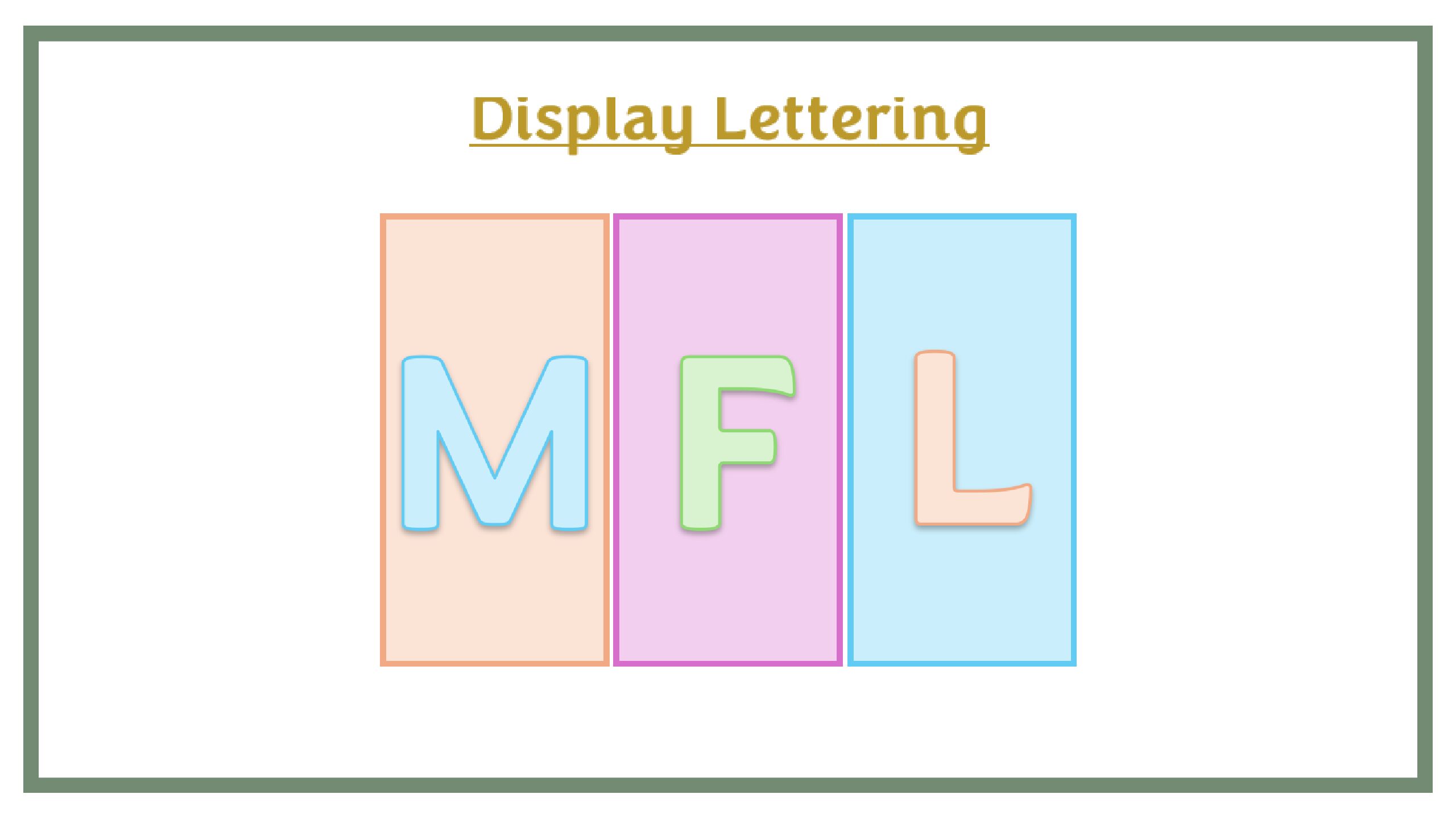 Display Lettering: MFL - Pastel
