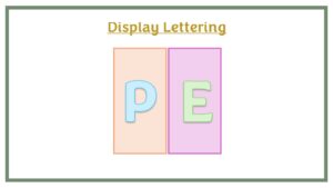 Display Lettering: PE - Pastel