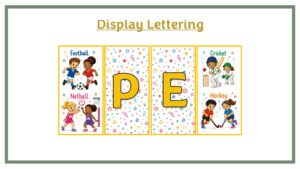 Display Lettering: PE - Sports