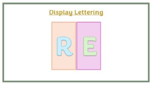 Display Lettering: RE - Pastel