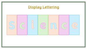Display Lettering: Science - Pastel