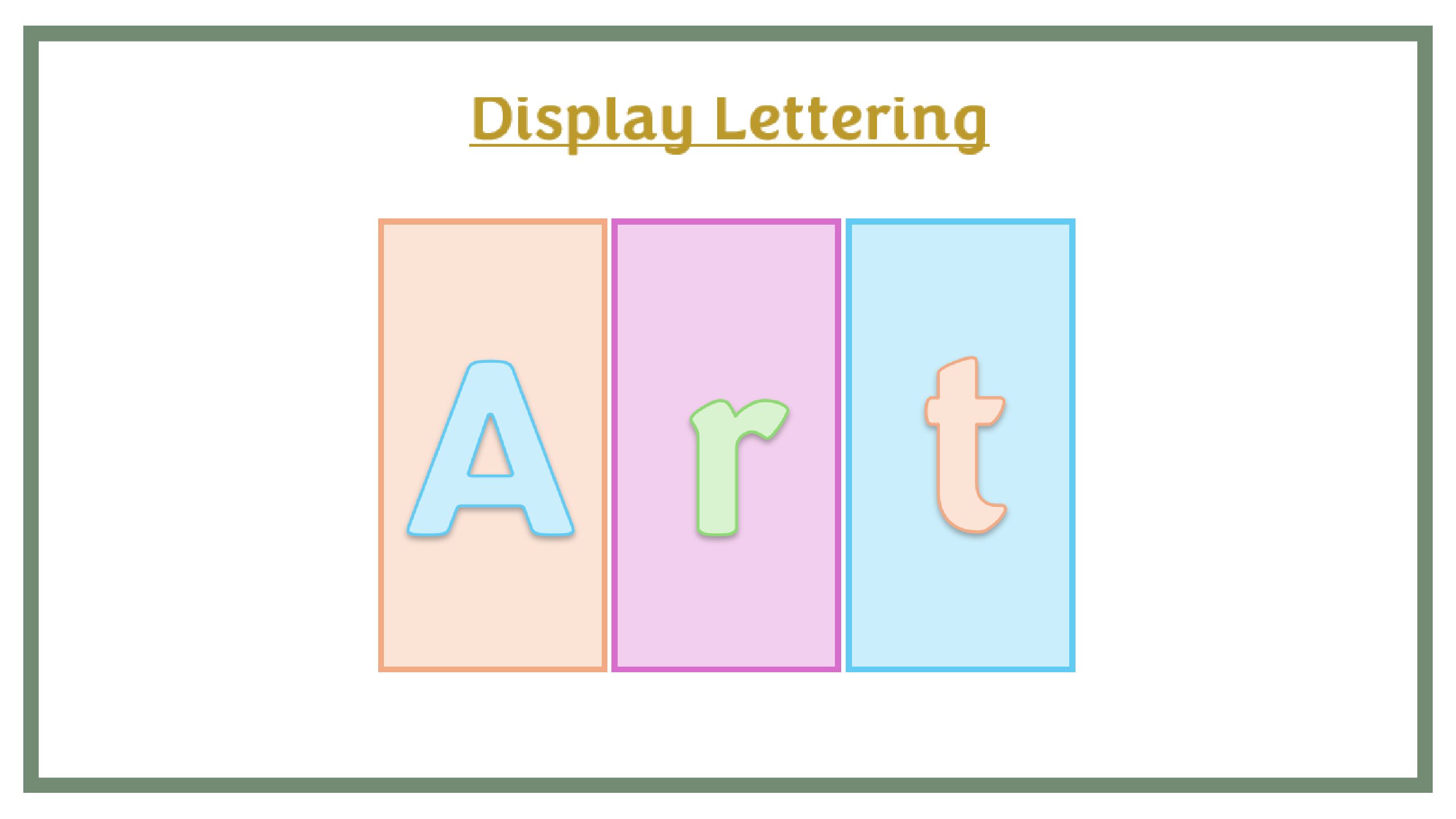 Display Lettering: Art - Pastel