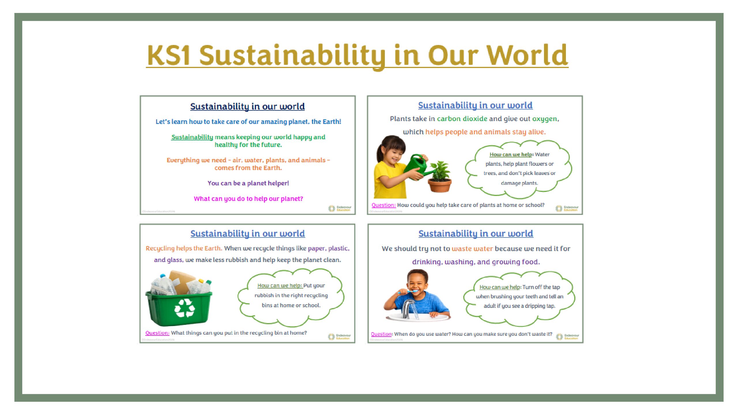 KS1 Sustainability in Our World