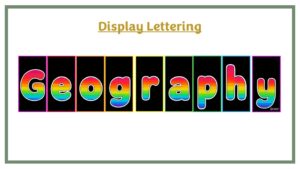 Display Lettering: Geography - Black