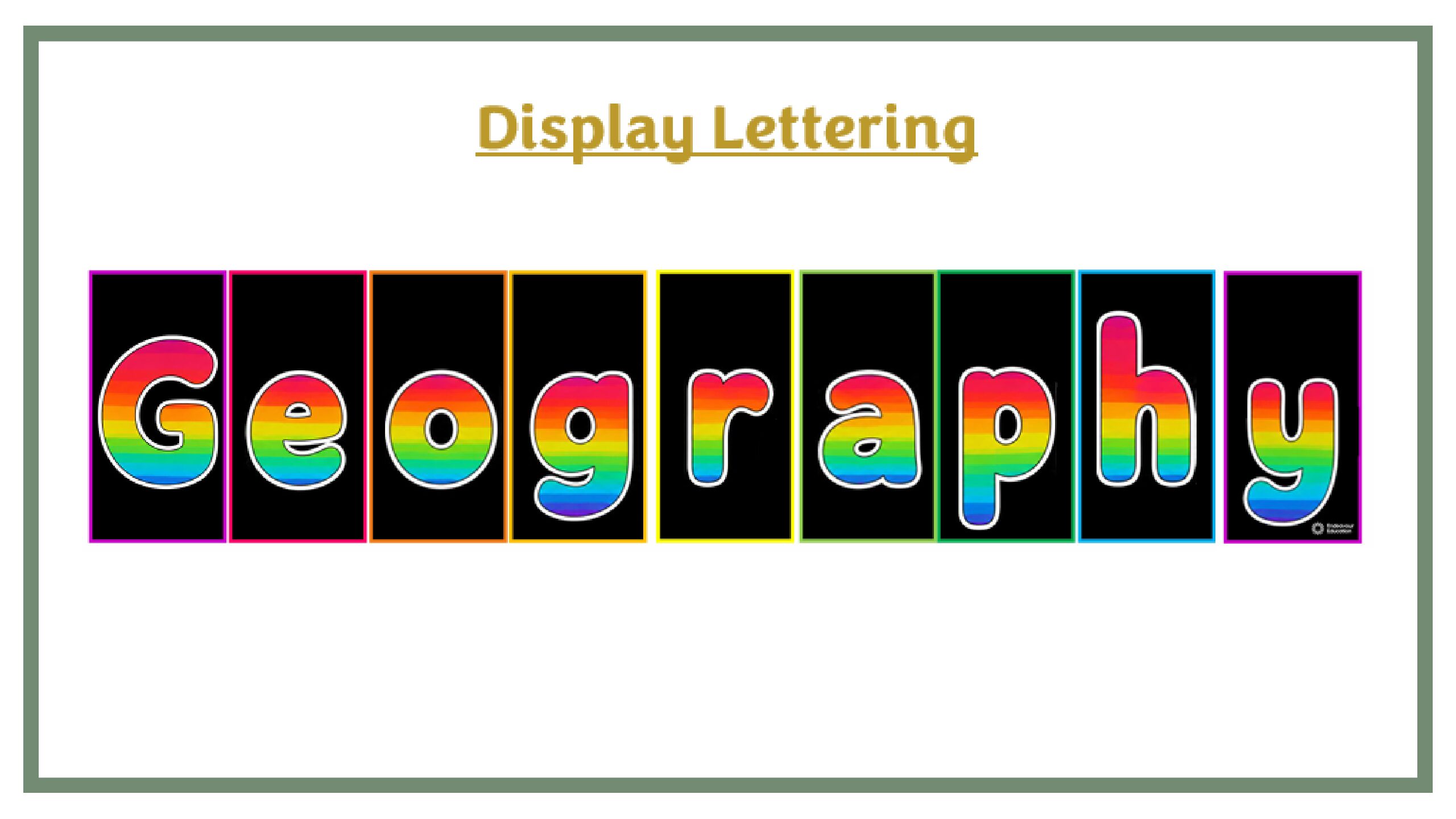 Display Lettering: Geography - Black