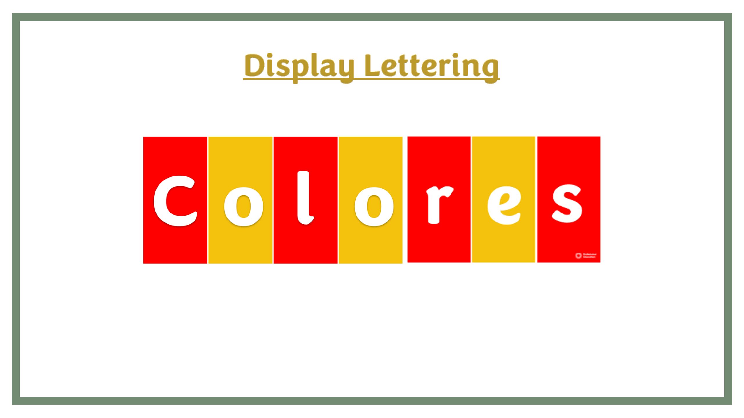 Display Lettering: MFL - Colores