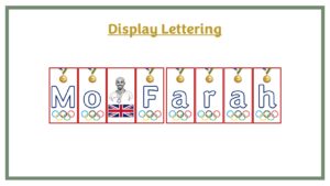 Display Lettering: PE - Mo Farah