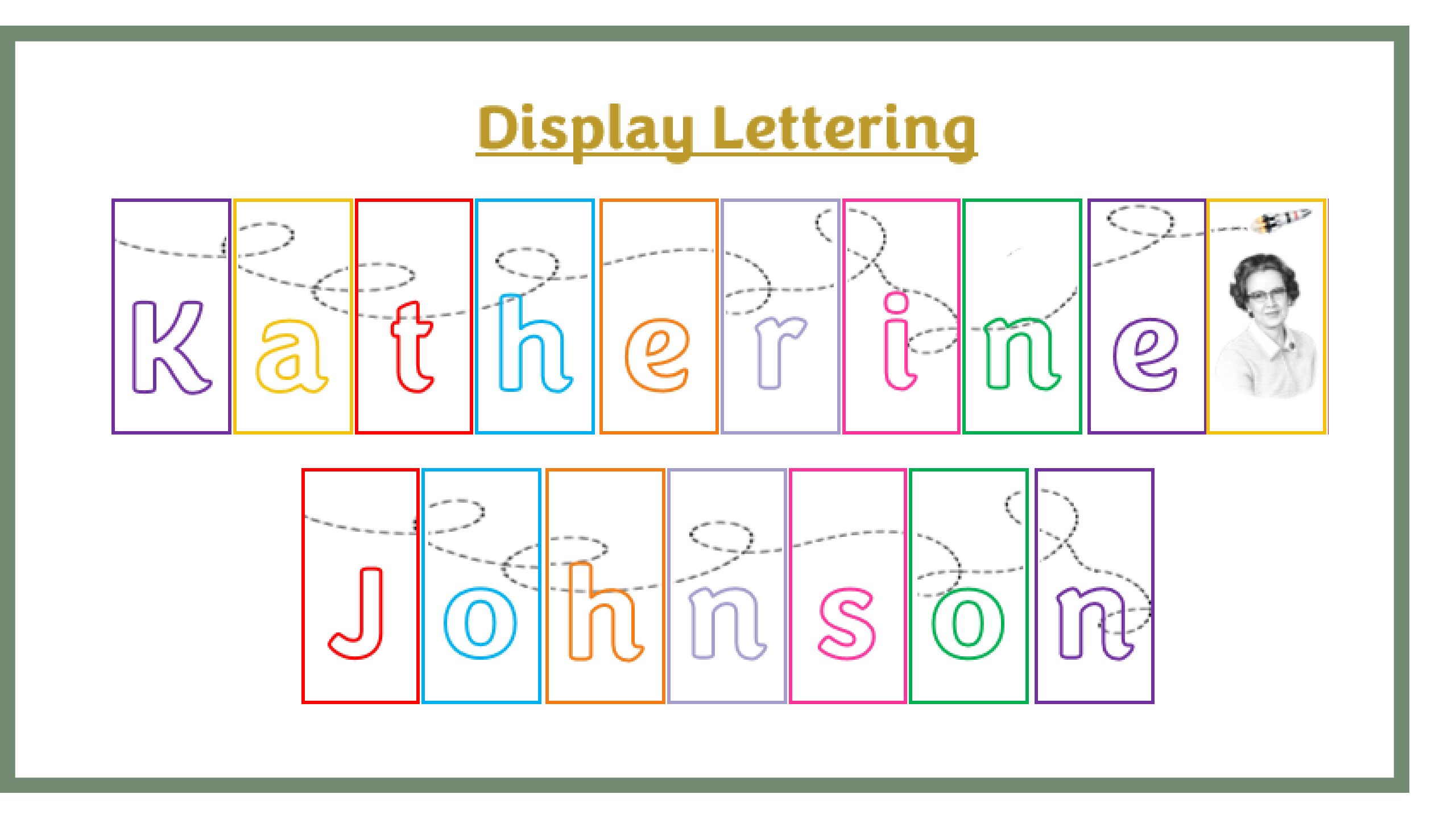 Display Lettering: Computing - Katherine Johnson