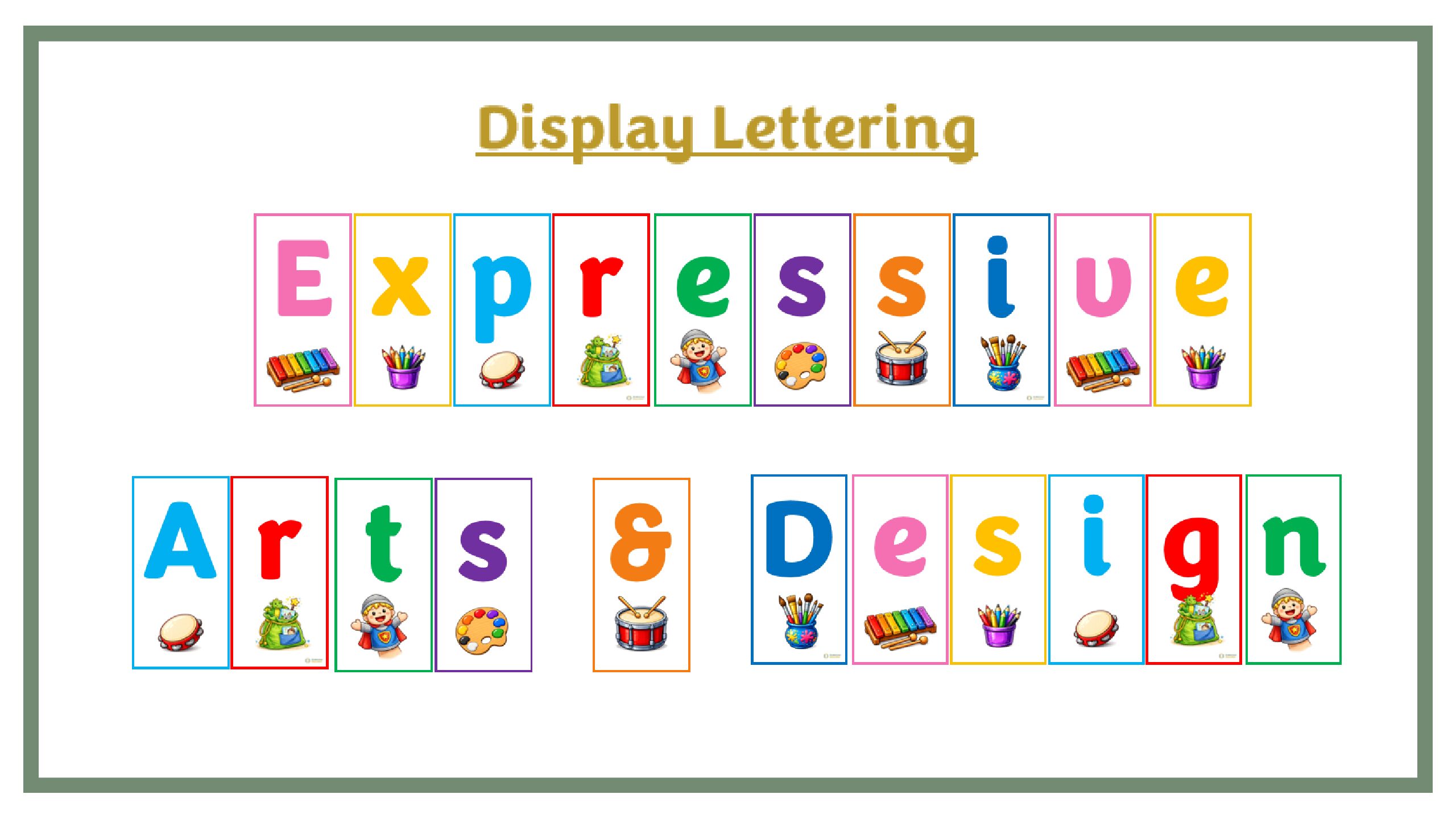 Display Lettering: Early Years -  Expressive Arts and Design