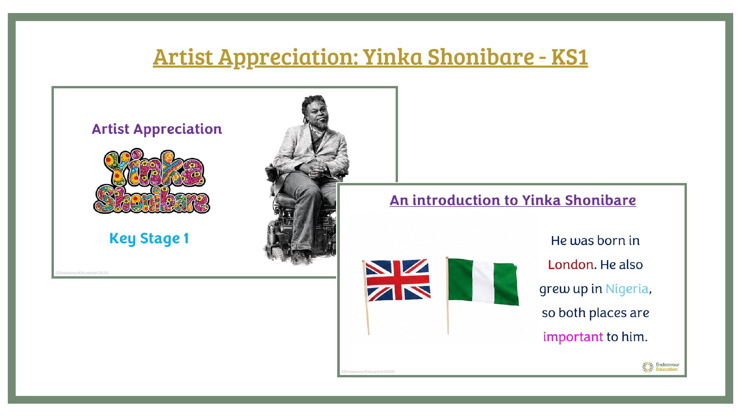 Yinka Shonibare: KS1 Artist Appreciation