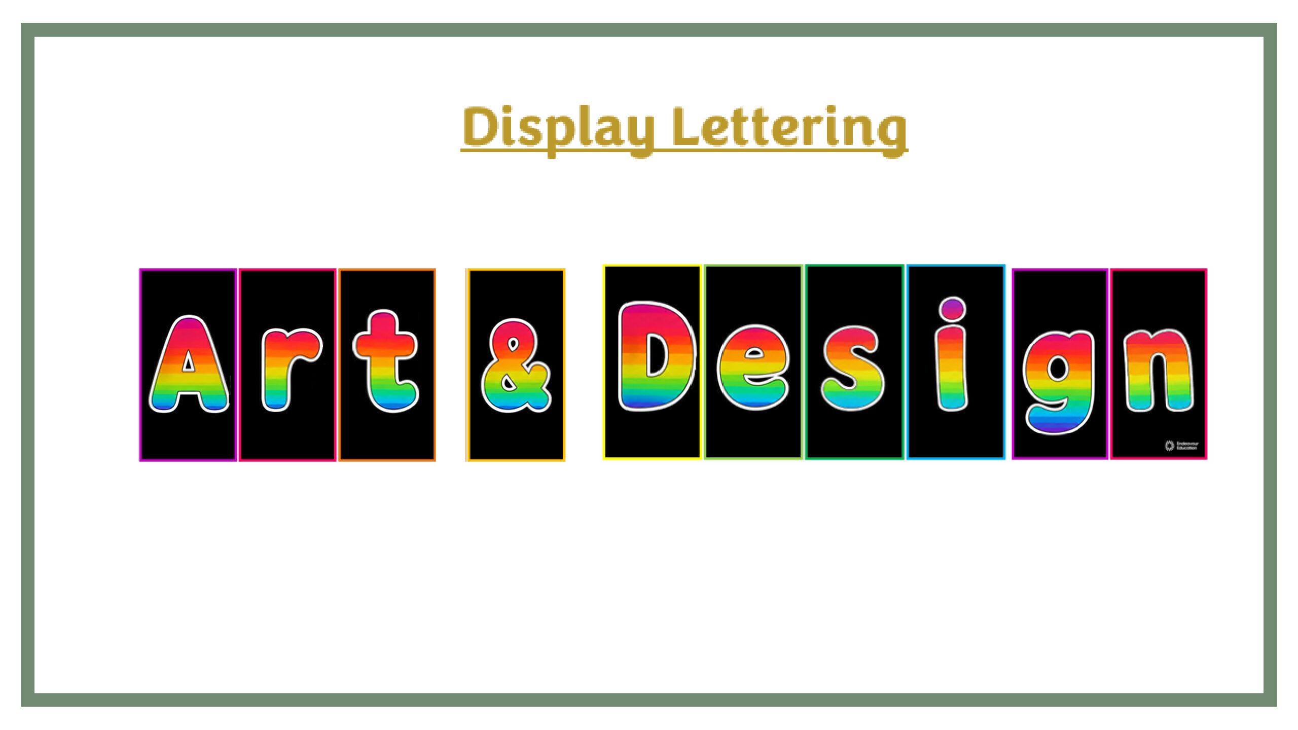 Display Lettering: Art - Black